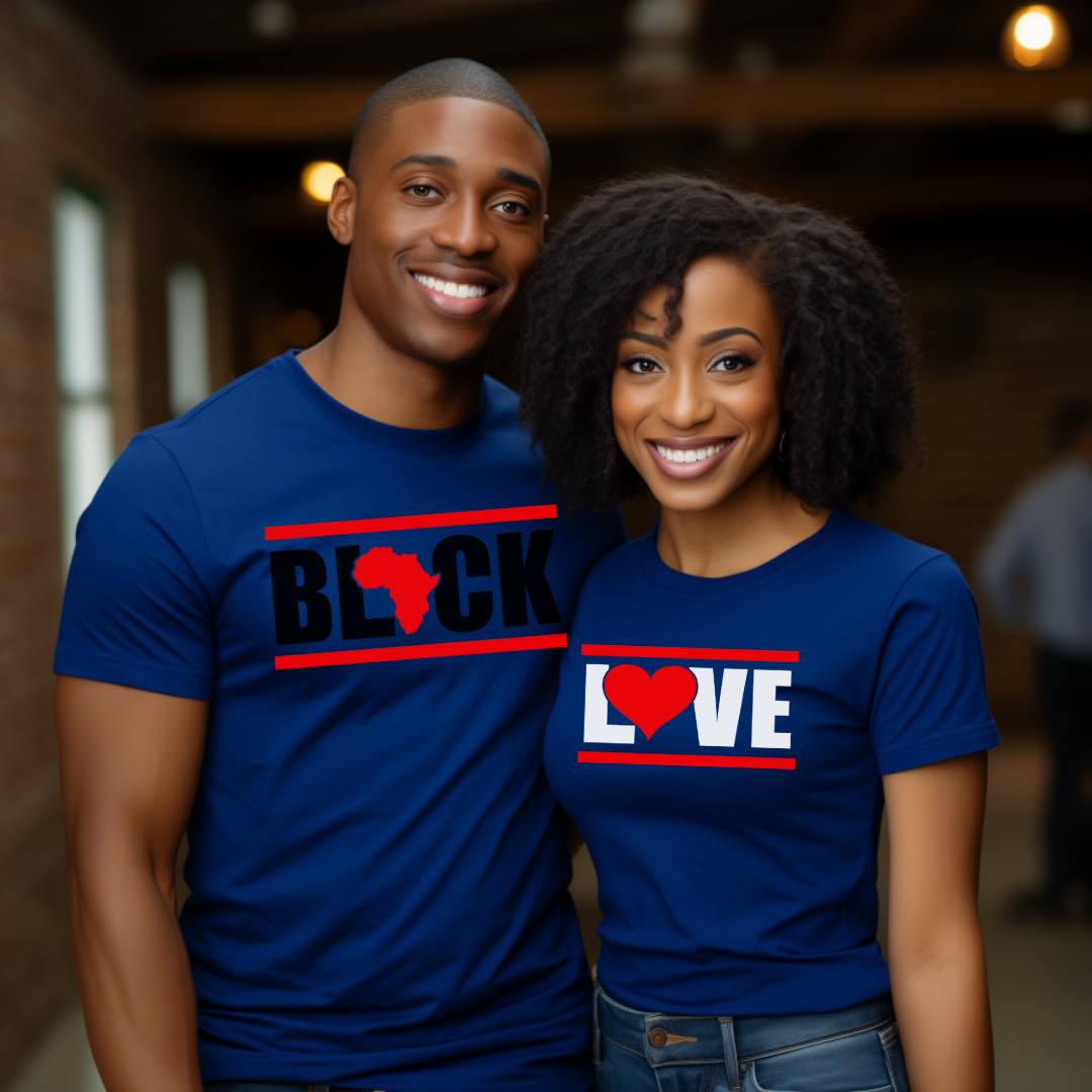 Black Love Couple Graphic Tee