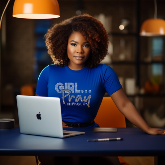 Girl...Pray! Rhinestone Tee