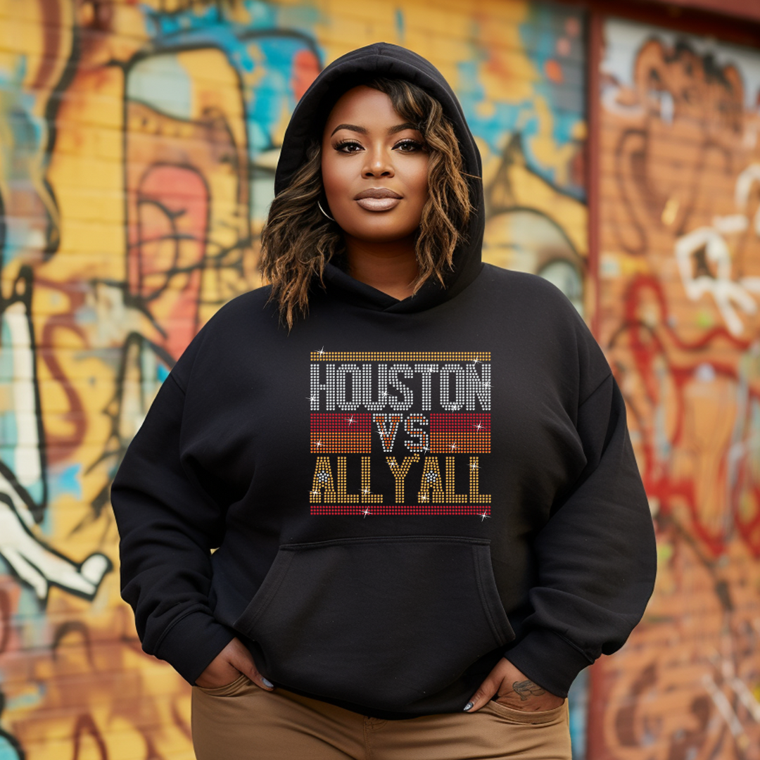 Houston Vs Y'all Rhinestone Sweatshirt