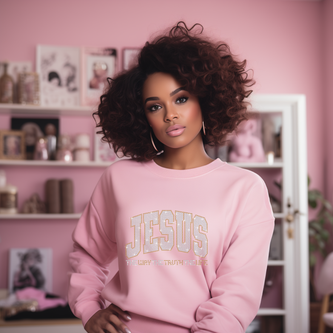 TWTTTL Inspirational Rhinestone Sweatshirt