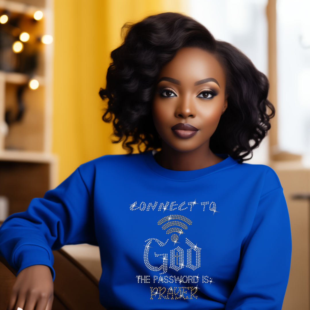 Password Prayer Rhinestone Sweatshirt