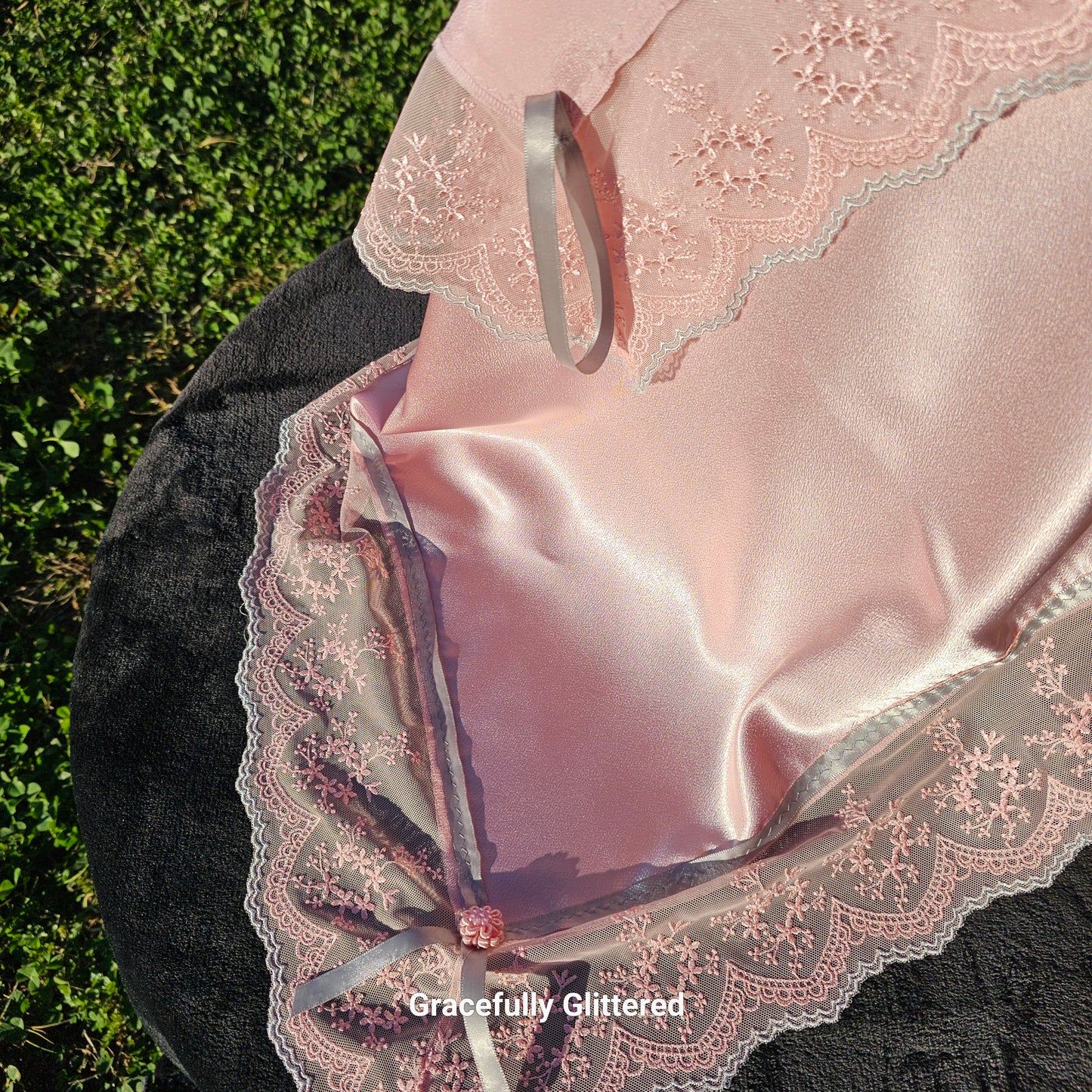 Elegant Lap Scarf - Pink & Gray