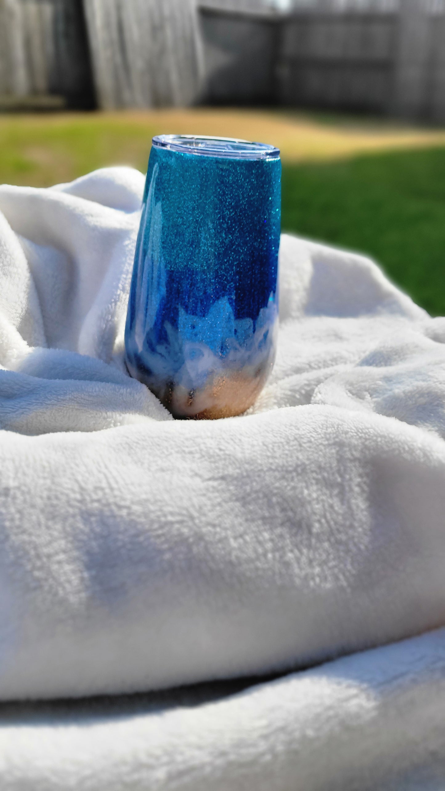 Glittered Beach Tumbler
