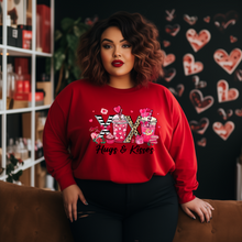 Load image into Gallery viewer, xoxo Hugs &amp; Kisses Just For you sweater, Valentine&quot;s Day Gift For Her,Love Day Shirt, Kiss Me Sweater, Sweetheart shirt
