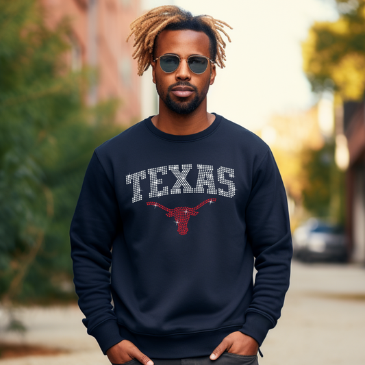Texas Longhorns Rhinestone Sweatshirt