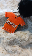 Load image into Gallery viewer, T- Shirt Shaped Team Keychain - Bengals
